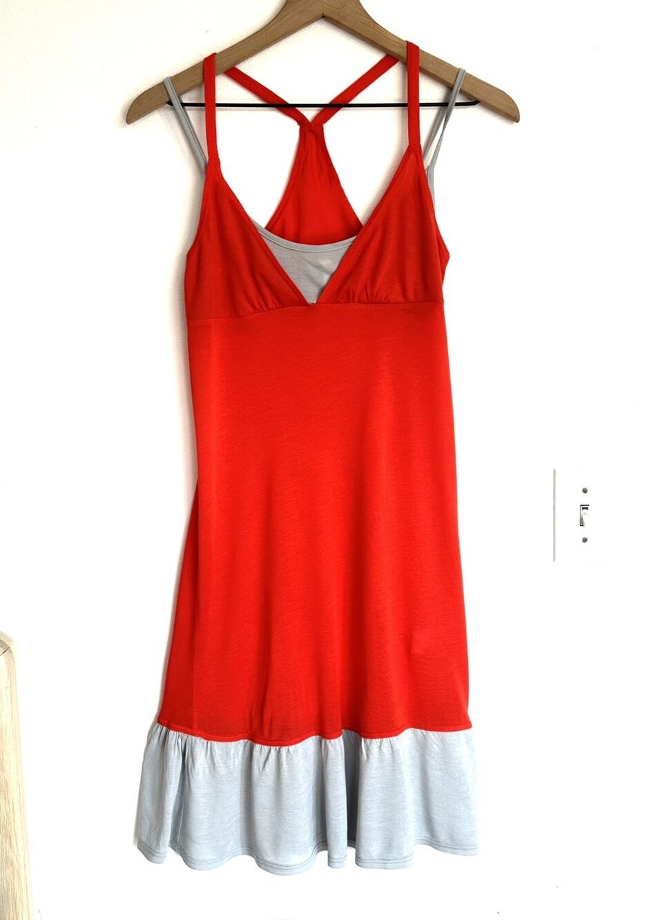 Vintage Y2K Babydoll Dress S Deadstock USA Made Ruffle Fairy Sporty Empire Boho